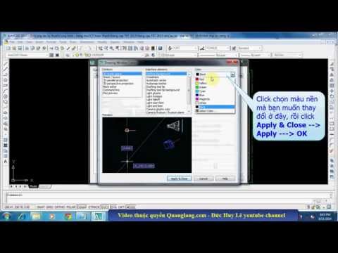 Cách thay đổi màu nền trong bản vẽ AutoCAD