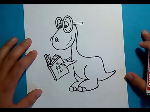 Como dibujar un dinosaurio paso a paso 11 