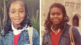 8-Year-Old Dresses Like ?80s Michelle Obama for School Project