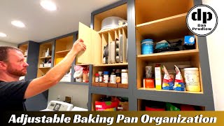 How to organize your panty or kitchen | build vertical baking pan storage