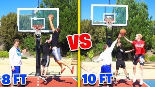 8ft VS 10ft HOOP! BASKETBALL GAME of 21!