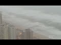 High Rise View of Ex Tropical Cyclone Oswald Battering the Gold Coast Jan 27 2013