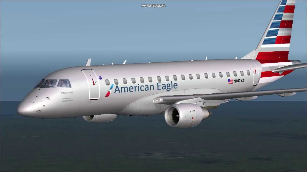 American Eagle Embraer 175 FSX - YouTube