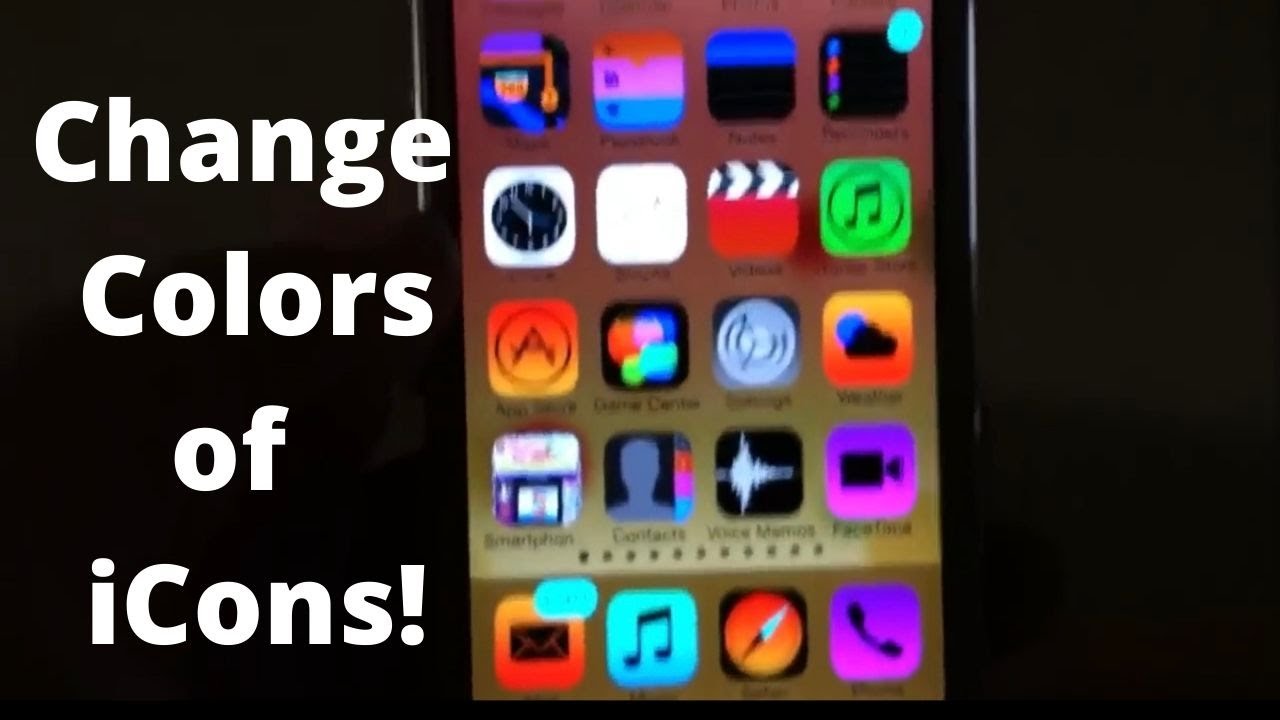 how to change the color of your icons on iphone