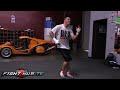Manny Pacquiao vs.  Brandon Rios- Rios shows off his zumba skills and footwork