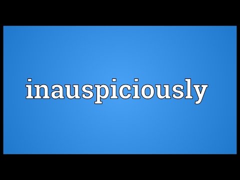 Header of inauspiciously