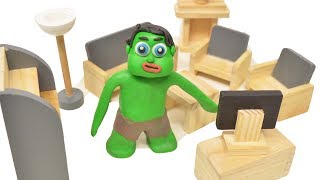 Green Baby - Episode 87 - Learning House Rooms - Stop Motion Cartoon For Kids