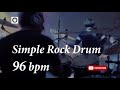 Simple Rock Drum Groove - 96 bpm - HQ