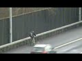 Cyclist caught riding bike on busy motorway in Surrey