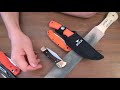 Making a convex edge on a hollow ground knife