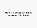 How to setup an email address in cpanel