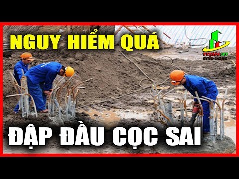 Thi công móng cọc nhà phố Kỹ thuật đập đầu cọc đúng khi thi công móng cọc ép