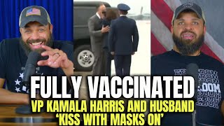 Vaccinated VP Kamala Harris And Husband Kiss With Masks On