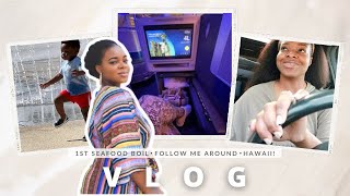 VLOG | My 1st Seafood Boil, Handywoman Duties + Flying to Hawaii!! - Ify Yvonne