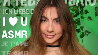 I LOVE YOU in different languages 💖Close Up ASMR