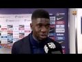 FC Barcelona players react to cup victory against Athletic Club
