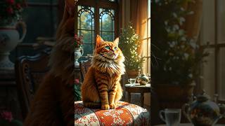 Fluffy Cat Enjoys Daydreams In Beautiful Sunlit Room - 4K