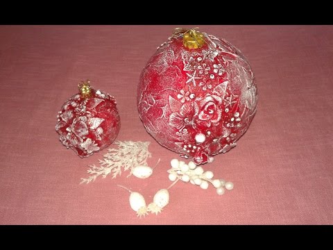 Шар на елку декупаж Шар на елку декупаж