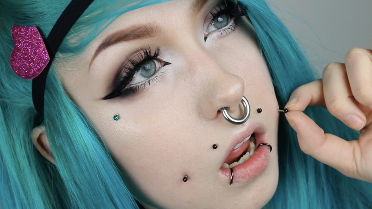 Crazy facial piercings