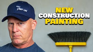 Mopping Walls Before Priming. Painting New Wallboard or Drywall. New construction painting.