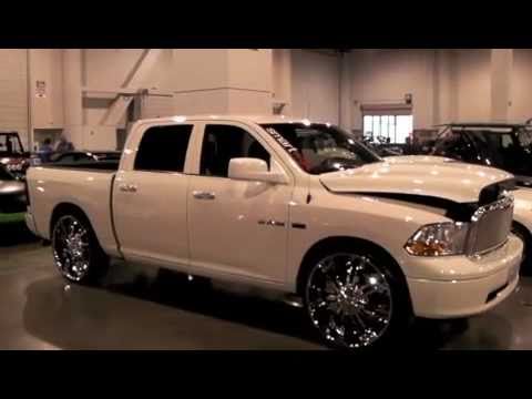 Rims Wheels on Dodge Ram 28 Inch Chrome Wheels Display Car At The 2010 Sema Show