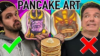 PANCAKE ART CHALLENGE!! Learn How To Make Avengers, Danny Phantom, Thanos, Mario DIY Pancake!