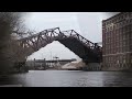 Wells Street Bridge Barged Up Chicago River