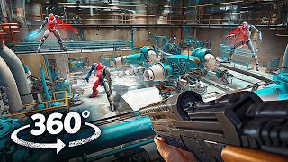 360° Science Lab 2 - Fight And Escape Security Robots Vr 360 Video 4K Ultra Hd