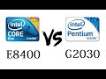 Core 2 Duo E8400 VS Pentium G2030 - Games Benchmark