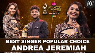 Best Singer Popular Choice - Andrea Jeremiah Oo Solriya Dsp Jfw Movie Awards 2022