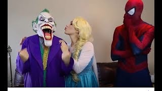 Spiderman & Frozen Elsa, Joker, scam love between