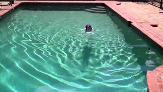 Zara Swims The Length Of The Big Pool