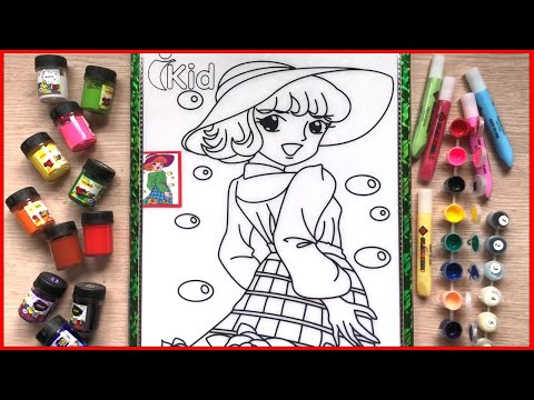 TÔ MÀU NƯỚC TRANH CÔNG CHÚA TÓC MÂY XINH ĐẸP - Coloring princess lovely (Chim Xinh)