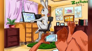 30+ Hilariously Funny Disney- Pixar Comics & Art (Zootopia)To Make You Laugh.