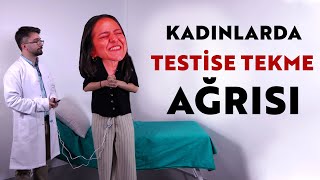 KADINLAR TESTİSE TEKME AĞRISINI DENEDİ!!!
