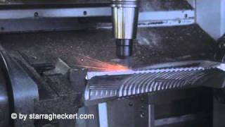 Machining of an inconel turbine blade using ceramic tooling on a Starrag LX 251