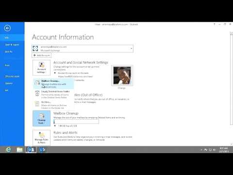 Microsoft Outlook 2013: Mailbox Cleanup