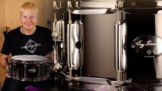 Signature Gregg Bissonette Steel Snare Drum-14 x 6.5 in.-Black Nickel