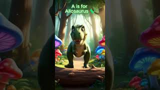 A Is For Allosaurus Kiddie Dino Abc Shorts