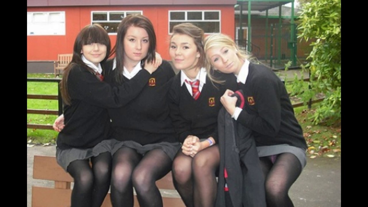 Girl high in pantie school uniform