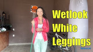 Wetlook Girl Leggings | Wetlook Curly-Haired Girl | Wetlook White Leggings