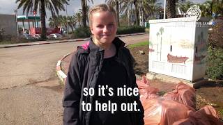 Norwegians and Israelis join up to pick up litter with BLI