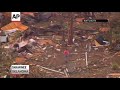 Raw: Heavy Tornado Damage in Shawnee, Okla