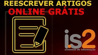 Reescrever Artigos Online Grátis