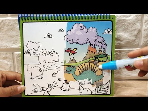 Đồ chơi SÁCH TÔ MÀU MA THUẬT & CÂY BÚT THẦN KÌ, màu tô & biến mất trong 1 phút Magic paint Chim Xinh