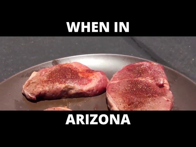 Cooking Steaks And Baking Cookies In Arizona Heat - Video