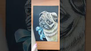 Вторая Продажа На Pinkoi #Shortvideo #Art #Painting #Artist #Художник #Dog #Pug #Oilpastel #Drawing