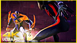 Spider-Man Across The Spider-Verse 2023 - Miles Morales Vs Spider-Man 2099 Scene 4K Uhd