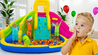 Chris turns House into a Water Park and plays with friends