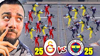 FENERBAHÇE vs GALATASARAY! DERBİYİ KİM KAZANIR?! 25vs25 PUBG Mobile Ordu Savaşla